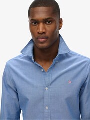 Superdry Light Blue Classic Oxford 100% Cotton Shirt - Image 3 of 5
