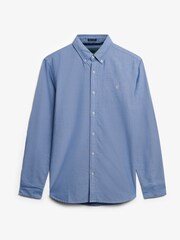 Superdry Light Blue Classic Oxford 100% Cotton Shirt - Image 4 of 5