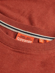 Superdry Russet Red Marl Essential Logo Embroidery T-Shirt - Image 5 of 5