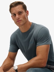 Superdry Greyish Blue Essential Logo Embroidery T-Shirt - Image 4 of 5