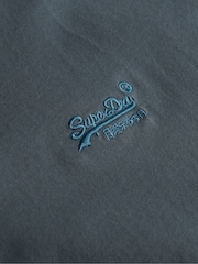 Superdry Greyish Blue Essential Logo Embroidery T-Shirt - Image 5 of 5