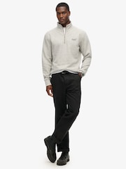 Superdry Grey KNITTED TEXTURE L/S Sweat top - Image 3 of 4