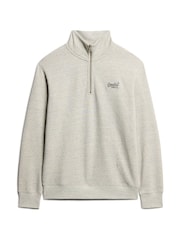 Superdry Grey KNITTED TEXTURE L/S Sweat top - Image 4 of 4