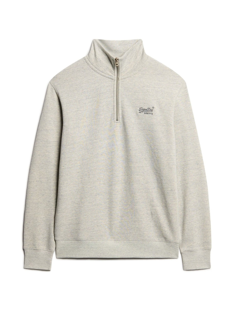 Superdry Grey KNITTED TEXTURE L/S Sweat top - Image 4 of 4