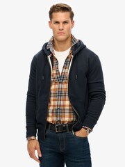 Superdry Navy Blue ESSENTIAL LOGO ZIP HOODIE HB - Image 1 of 5