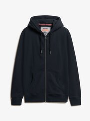 Superdry Navy Blue ESSENTIAL LOGO ZIP HOODIE HB - Image 4 of 5