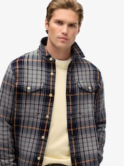 Superdry Blue Merchant Heavy Checked Shirt - Image 3 of 5