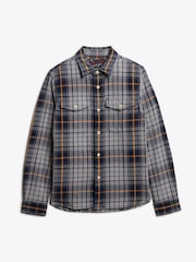 Superdry Blue Merchant Heavy Checked Shirt - Image 5 of 5