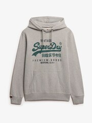 Superdry Grey Vintage Logo Duo Classic Hoodie - Image 1 of 1