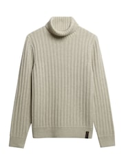 Superdry Natural Merchant Rib Roll Neck Jumper - Image 1 of 1