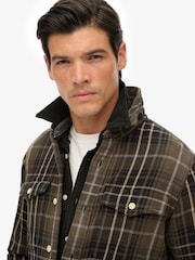 Superdry Green Merchant Heavy Checked Shirt - Image 5 of 7