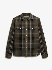Superdry Green Merchant Heavy Checked Shirt - Image 6 of 7