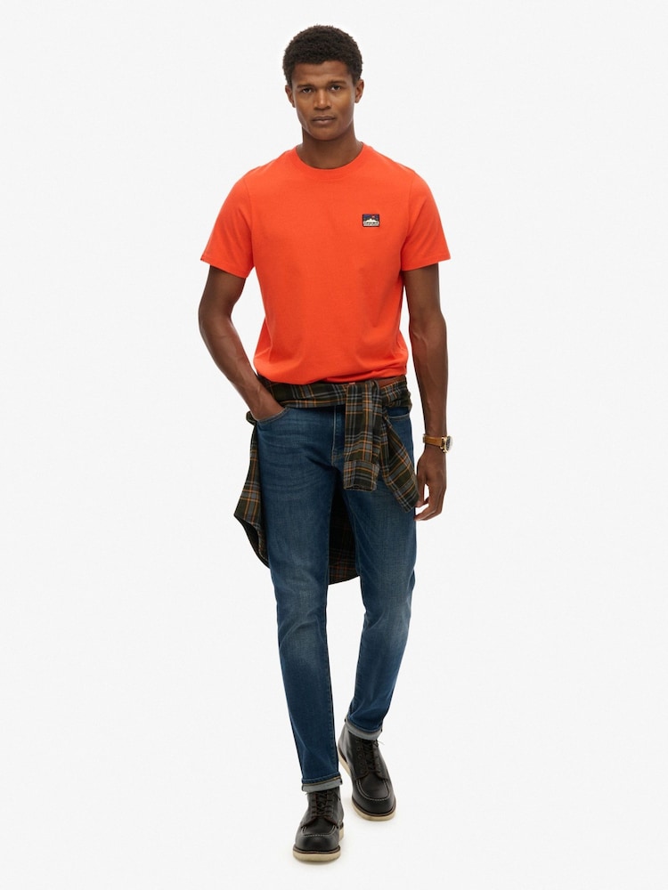 Superdry Red Great Outdoors Embroidered Relaxed T-Shirt - Image 2 of 4 Superdry Red Great Outdoors Embroidered Relaxed T-Shirt - Image 2 of 4