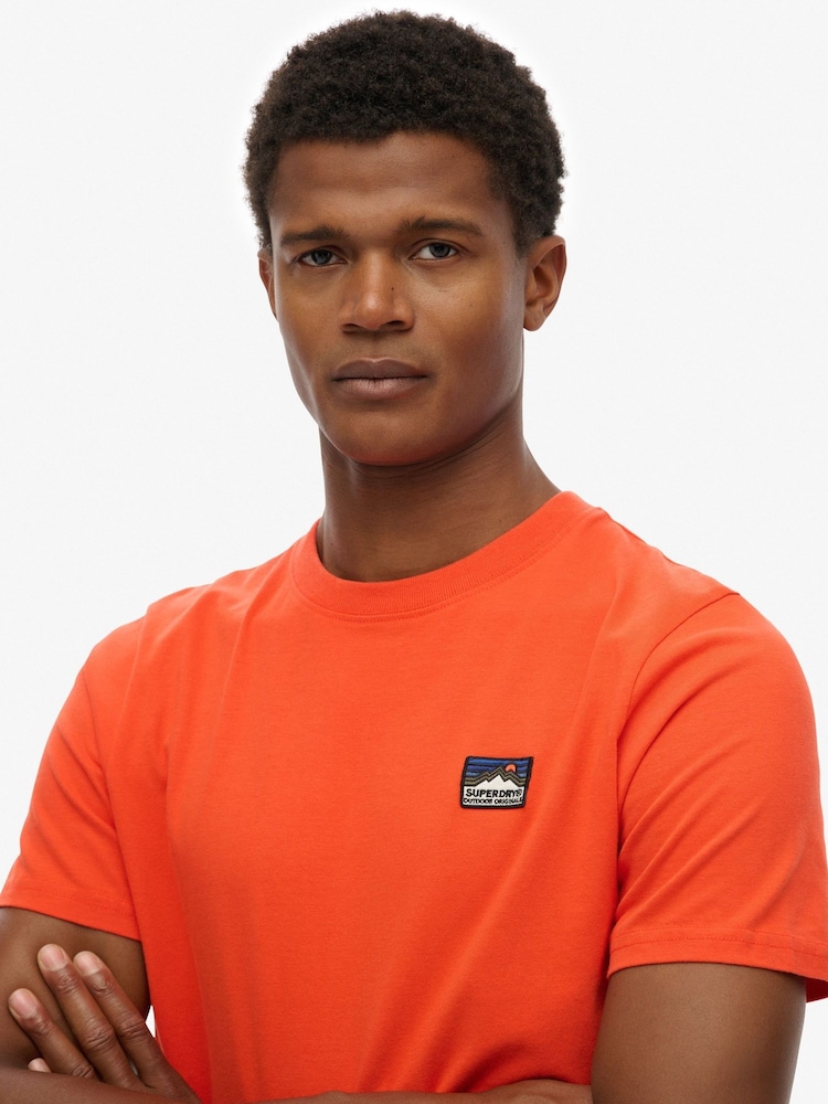 Superdry Red Great Outdoors Embroidered Relaxed T-Shirt - Image 4 of 4 Superdry Red Great Outdoors Embroidered Relaxed T-Shirt - Image 4 of 4
