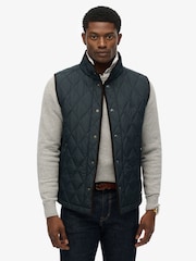 Superdry Blue Quilted Estate Gilet - Image 1 of 6