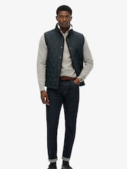 Superdry Blue Quilted Estate Gilet - Image 2 of 6