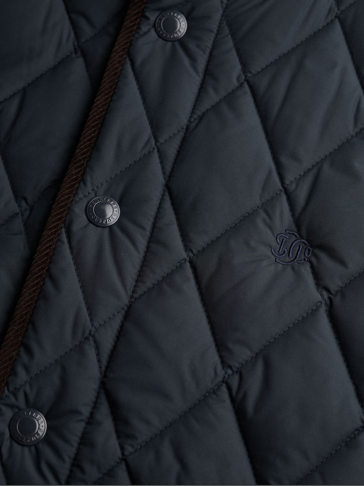 Superdry Blue Quilted Estate Gilet - Image 6 of 6 Superdry Blue Quilted Estate Gilet - Image 6 of 6