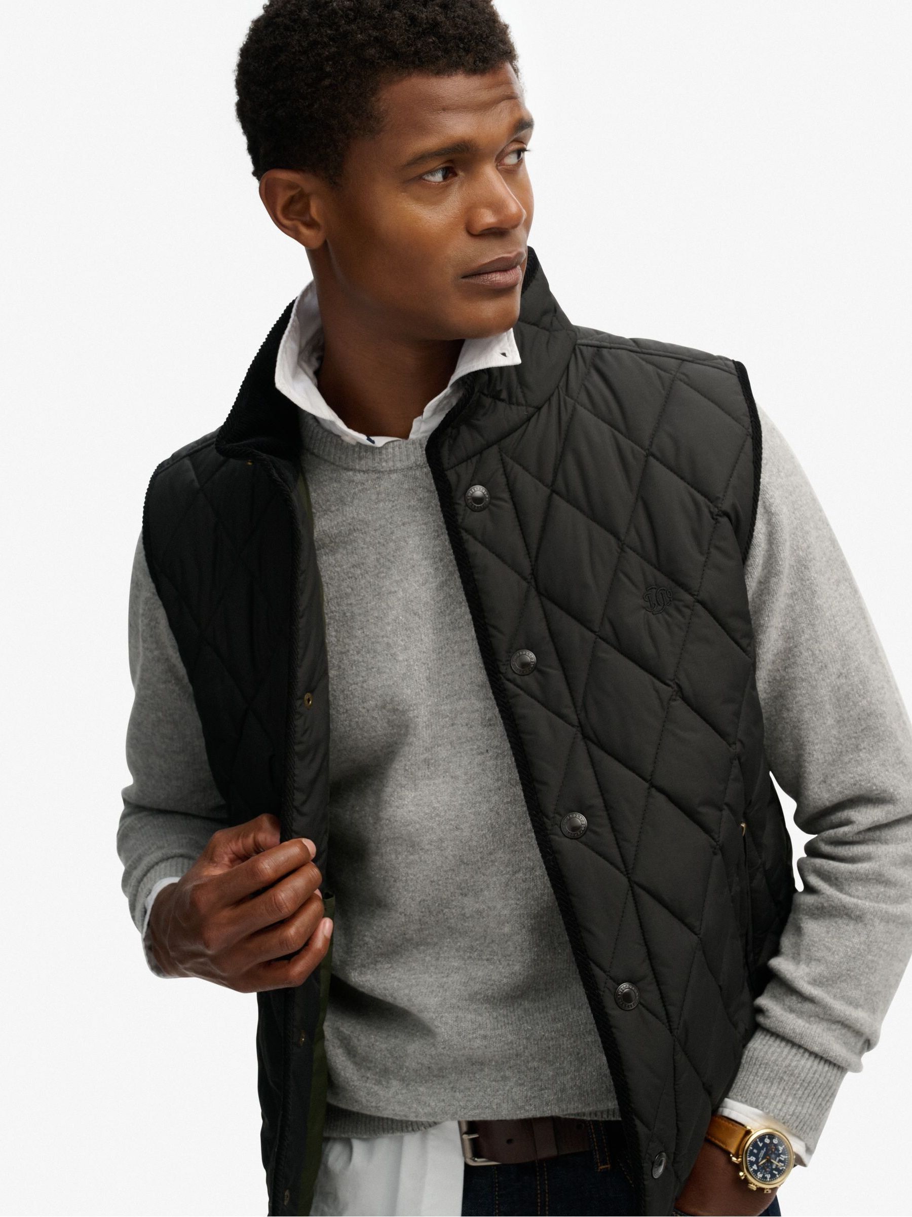 gypsohila Sucre Gilet 【BlackNavy】 gypsohila Sucre Gilet 【BlackNavy】 Buy Superdry Black Quilted