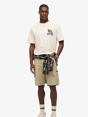 Superdry Cream Record Label Oversized T-Shirt - Image 3 of 5