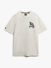 Superdry Cream Record Label Oversized T-Shirt - Image 4 of 5