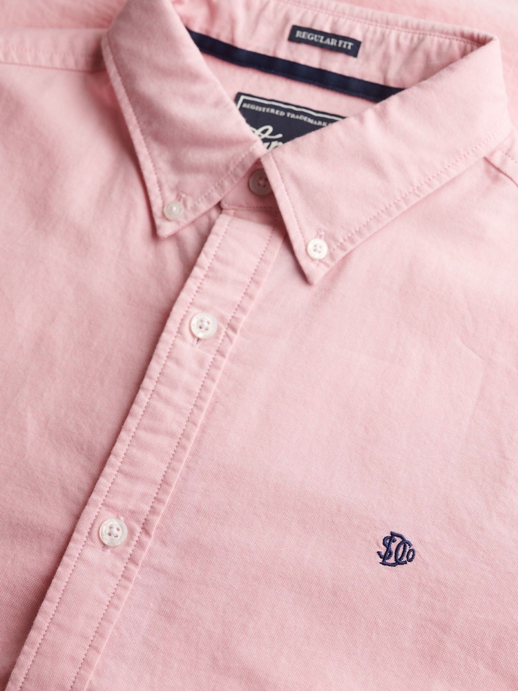 Superdry Pink Classic Oxford 100% Cotton Shirt - Image 5 of 5