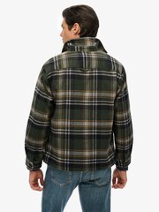 Superdry Green Wool Miller Zip Overshirt - Image 2 of 7