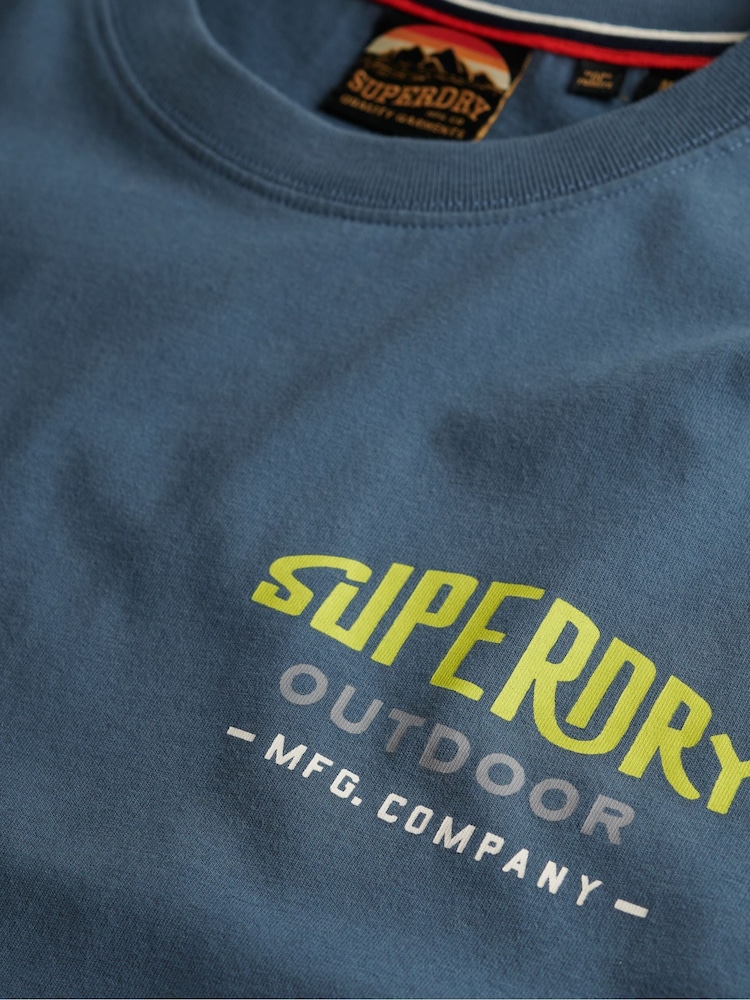 Superdry Blue Mountain Relaxed T-Shirt - Image 6 of 6 Superdry Blue Mountain Relaxed T-Shirt - Image 6 of 6
