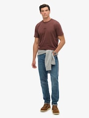 Superdry Brown Micro Logo T-Shirt - Image 2 of 3