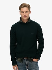 Superdry Green Wool Blend Jumper - Image 1 of 6