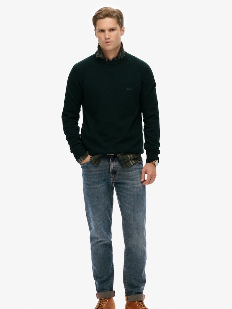 Superdry Green Wool Blend Jumper - Image 2 of 6