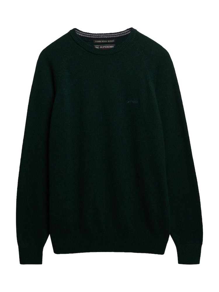 Superdry Green Wool Blend Jumper - Image 6 of 6