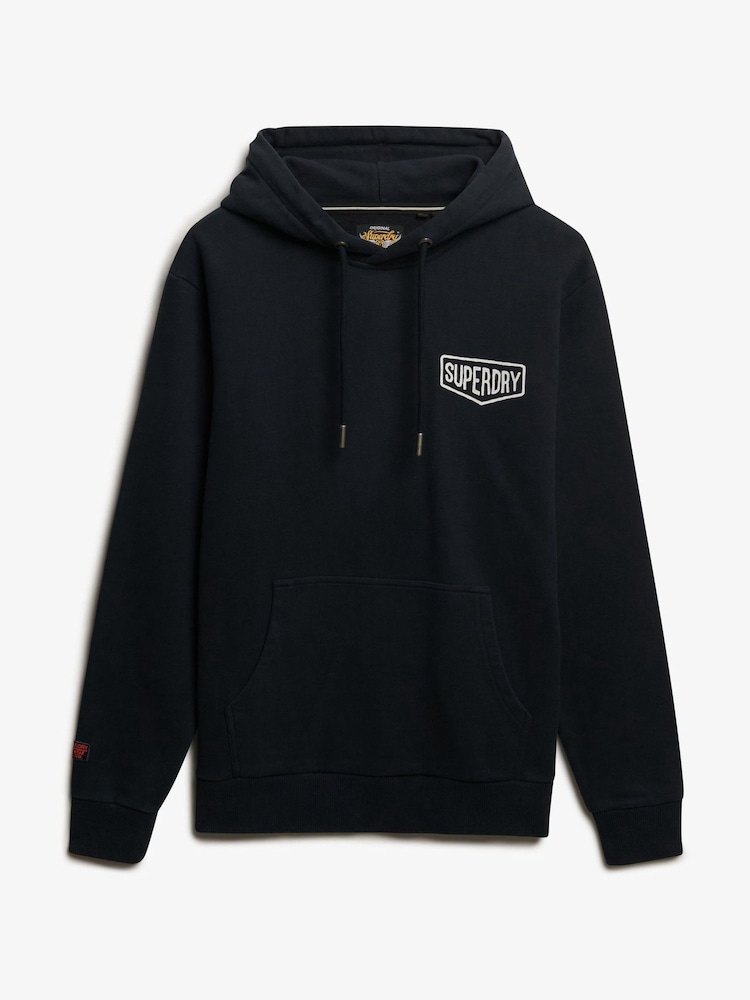 Superdry Black Work Tab Loose Hoodie - Image 1 of 1