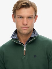 Superdry Green Preppy Half Zip Jumper - Image 4 of 5
