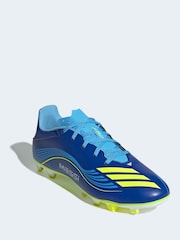 adidas Blue/Yellow Adult F50 Messi Club Firm Ground Boots - Image 5 of 11