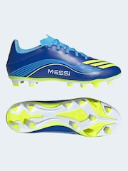 adidas Blue/Yellow Adult F50 Messi Club Firm Ground Boots - Image 9 of 11