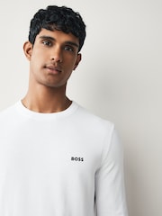 BOSS White Ecru Regular Fit Ever Crew Neck Jumper - Image 4 of 5