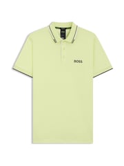 BOSS Green/Lime Paddy Pro Tipped Collar Polo Shirt - Image 1 of 1