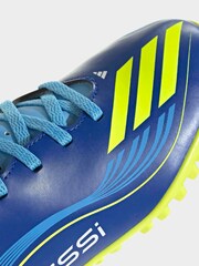 adidas Blue/Yellow Kids F50 Messi Club Turf Boots - Image 10 of 11
