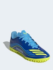 adidas Blue/Yellow Kids F50 Messi Club Turf Boots - Image 4 of 11