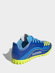 adidas Blue/Yellow Kids F50 Messi Club Turf Boots - Image 5 of 11