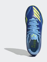 adidas Blue/Yellow Kids F50 Messi Club Turf Boots - Image 8 of 11