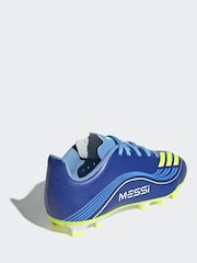 adidas Blue/Yellow Kids F50 Messi Club Firm/Multi Ground Boots - Image 5 of 10