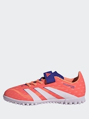 adidas Coral/White Kids Predator Club Turf Boots - Image 2 of 10