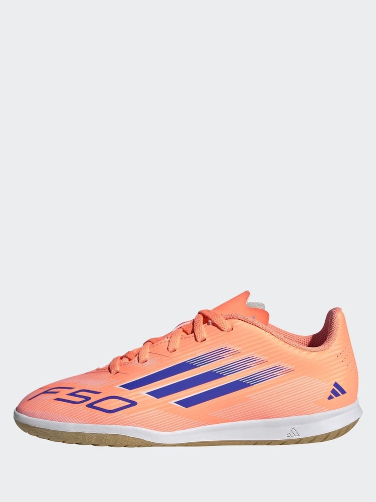 adidas Orange Kids F50 Club Indoor Boots - Image 2 of 10 adidas Orange Kids F50 Club Indoor Boots - Image 2 of 10