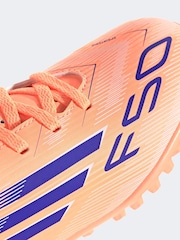 adidas Orange Kids F50 Club Turf Boots - Image 9 of 10