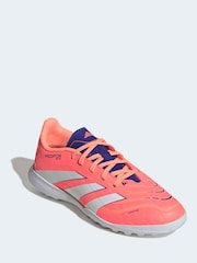 adidas Coral/White Kids Predator League Turf Boots - Image 4 of 10