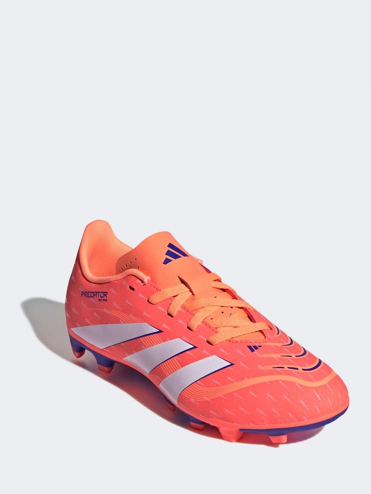 Buy adidas Coral/White Kids Predator Club Firm/Multi-Ground  display picture 3