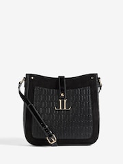 Lipsy Black Embossed Messenger Bag - Image 1 of 5