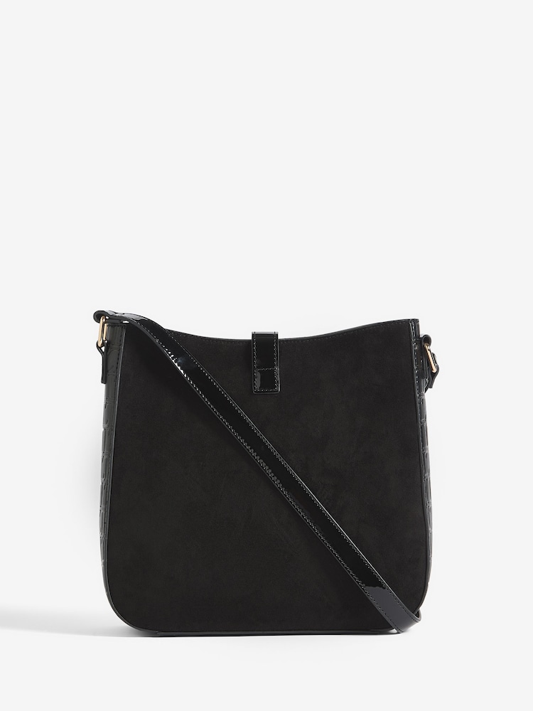 Lipsy Black Embossed Messenger Bag - Image 5 of 5