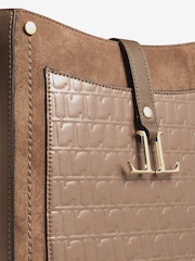 Lipsy Brown Embossed Messenger Bag - Image 4 of 6